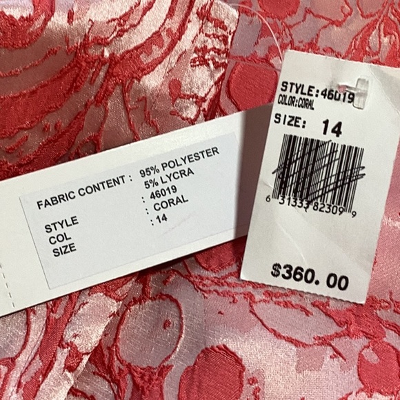 NWT Rickie Freeman Teri Jon Jacquard Sleeveless Tea Length Dress Woman’s Size 14 - Picture 14 of 16